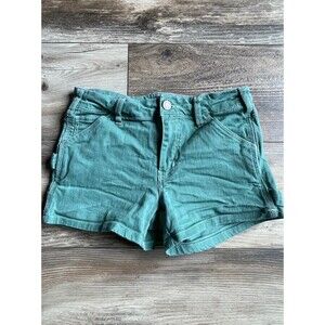 Dickies Girls Teal Cotton Stretch Utility Shorts Size 10 3" Inseam